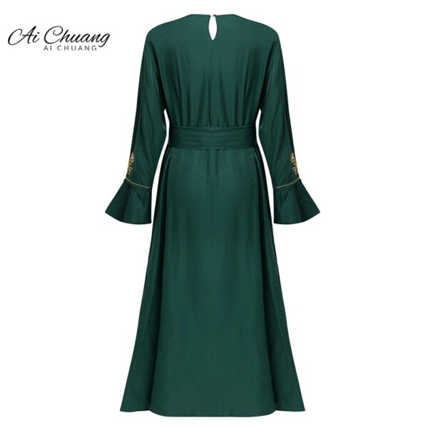 Élégant musulman parti longues robes femmes avec ceintures vêtements islamiques Abaya robes africaines Robe Musulman Djellaba Femme 2022 Factory Outlet