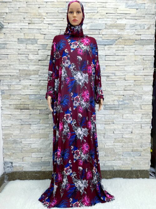 Robe Hijabs Musulmane pour Femme, Vêtement de Prière, Dubaï, Ramadan, Abaya, Arabe, Jibab, Islam, Fleurs, Djellaba, tiens imar, Caftan