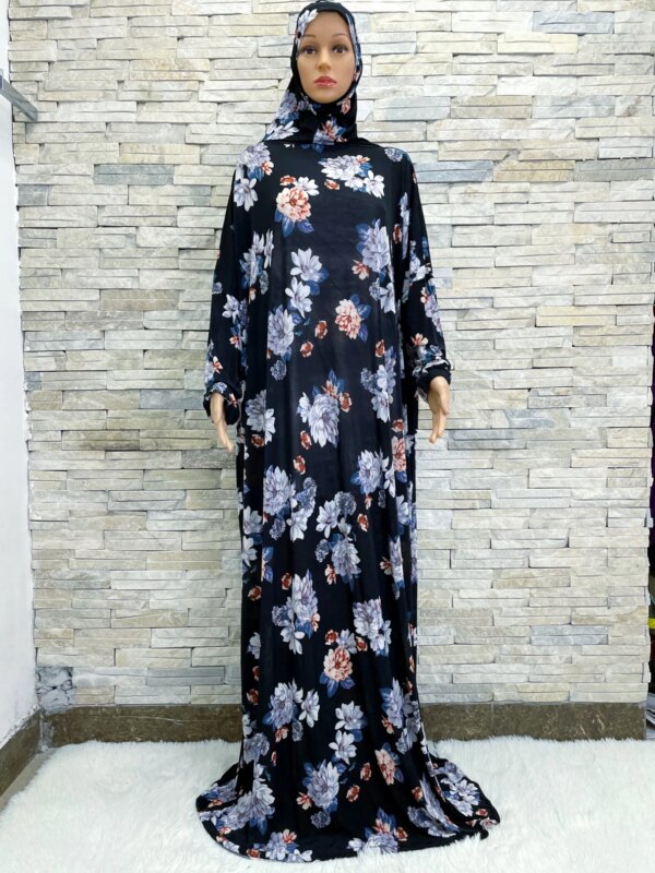 Robe Hijabs Musulmane pour Femme, Vêtement de Prière, Dubaï, Ramadan, Abaya, Arabe, Jibab, Islam, Fleurs, Djellaba, tiens imar, Caftan