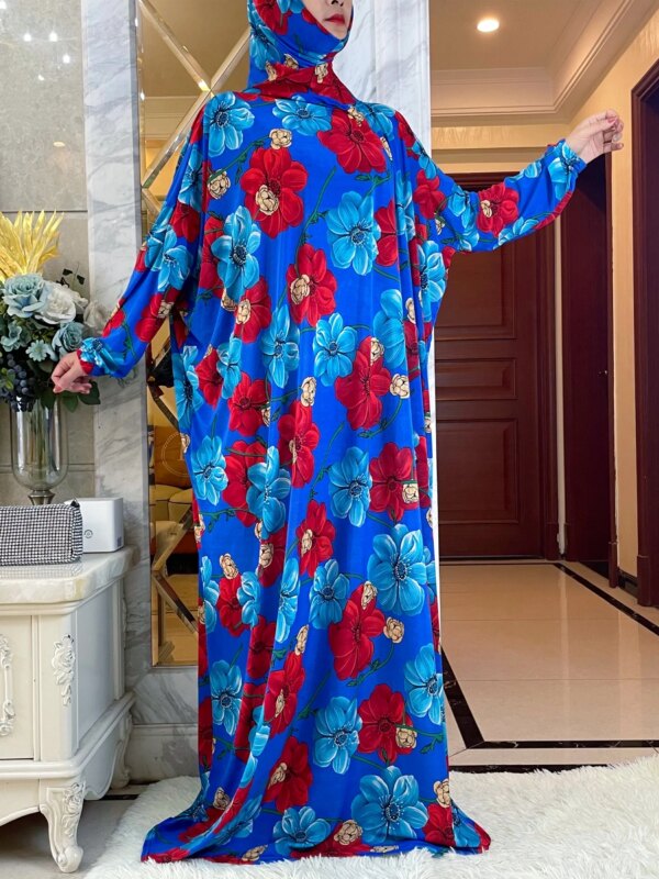 Robe Hijabs Musulmane pour Femme, Vêtement de Prière, Dubaï, Ramadan, Abaya, Arabe, Jibab, Islam, Fleurs, Djellaba, tiens imar, Caftan