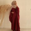 Robe de prière une pièce pour femmes, Ramadan, chauve-souris, Abaya, Dubaï, Nida, Hijab musulman