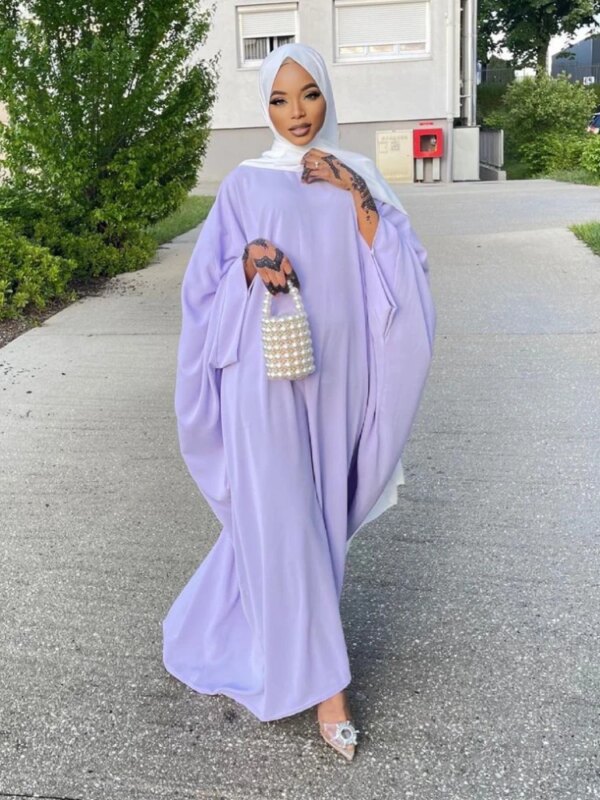 Robe de prière une pièce pour femmes, Ramadan, chauve-souris, Abaya, Dubaï, Nida, Hijab musulman