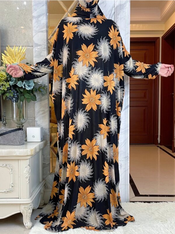 Robe Hijabs Musulmane pour Femme, Vêtement de Prière, Dubaï, Ramadan, Abaya, Arabe, Jibab, Islam, Fleurs, Djellaba, tiens imar, Caftan