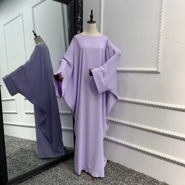 Robe de prière une pièce pour femmes, Ramadan, chauve-souris, Abaya, Dubaï, Nida, Hijab musulman