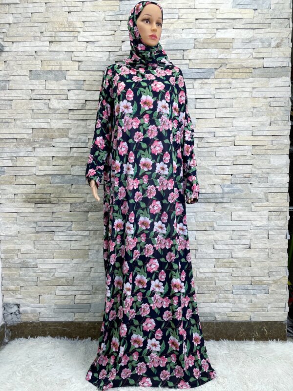 56793-7b2c30.jpg Robe Hijabs Musulmane pour Femme, Vêtement de Prière, Dubaï, Ramadan, Abaya, Arabe, Jibab, Islam, Fleurs, Djellaba, tiens imar, Caftan