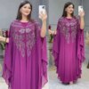 Abayas de Luxe en Mousseline de Soie pour Femme, Boubou, Robe Musulmane, Caftan Marocain, Djellaba pour ixde Mariage, 2025