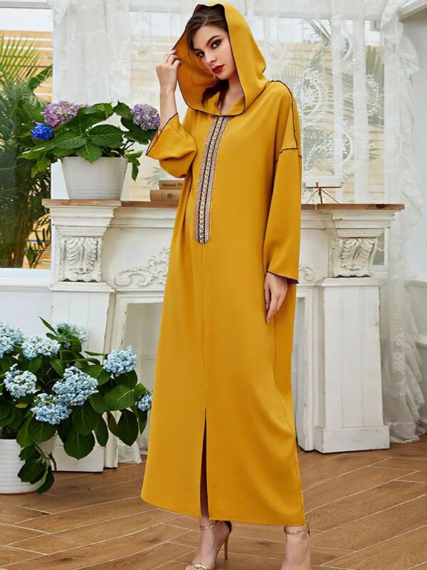 56971-0a087d.jpg Robe Djellaba Longue pour Femme Musulmane, Kaftan Abaya, Dubaï, Arabie Saoudite, Turquie, Islam, Modeste, Ramadan