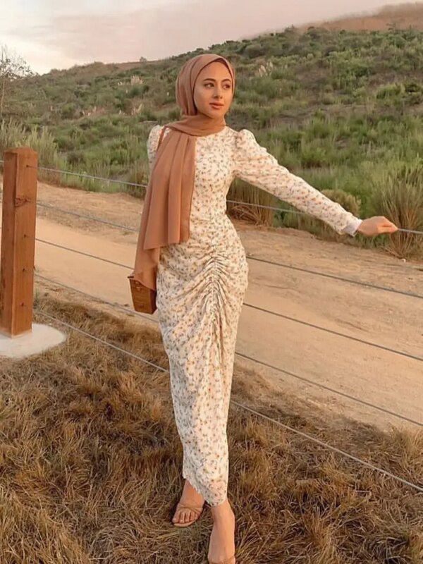 Abaya-Robe Longue Djellaba pour Femme Musulmane, Vêtement Islamique pour Ramadan, Eid, Dubaï, Turquie