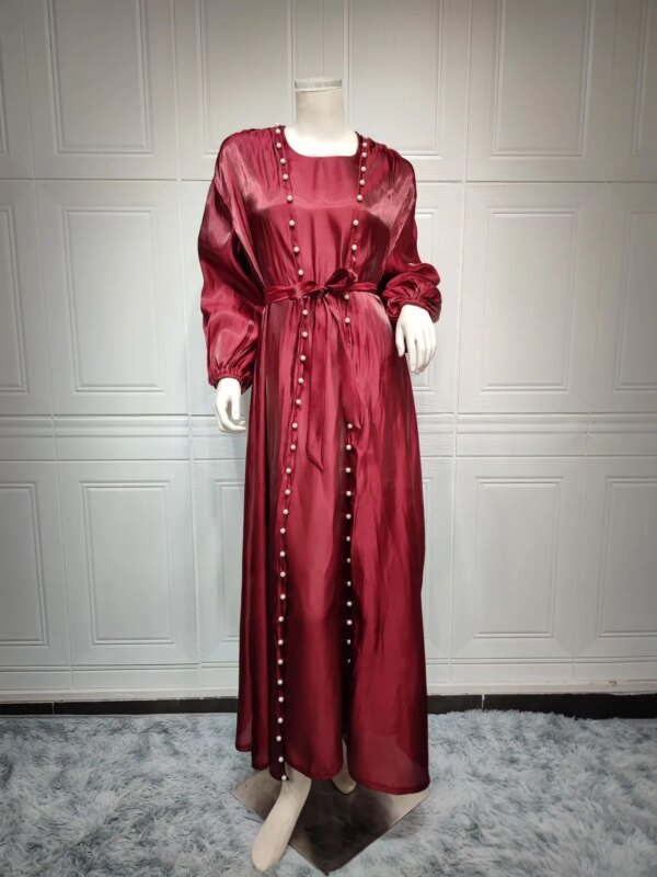 Robe Hijab pour Femme Musulmane, Djellaba, Vêtement Islamique, Ramadan, Eid Mubarak, Abaya Dubaï, Kaftan Arabe