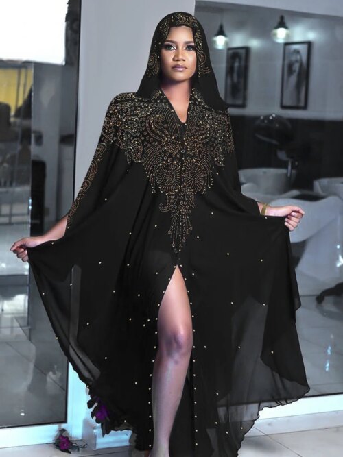 Robe Hijab musulmane pour femmes, robes de soirée africaines pour femmes, robe Kimono, caftan, vêtements islamiques, Djellaba, Ramadan, Abaya, Dubaï