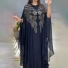 Abayas de Luxe en Mousseline de Soie pour Femme, Boubou, Robe Musulmane, Caftan Marocain, Djellaba pour ixde Mariage, 2022