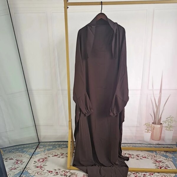 57150-731867.jpg Abaya à Capuche pour Femme, Vêtement de Prière Musulmane, Jilbab, Robe Longue, Dubaï, Turquie, Vêtements Islamiques, Djellaba