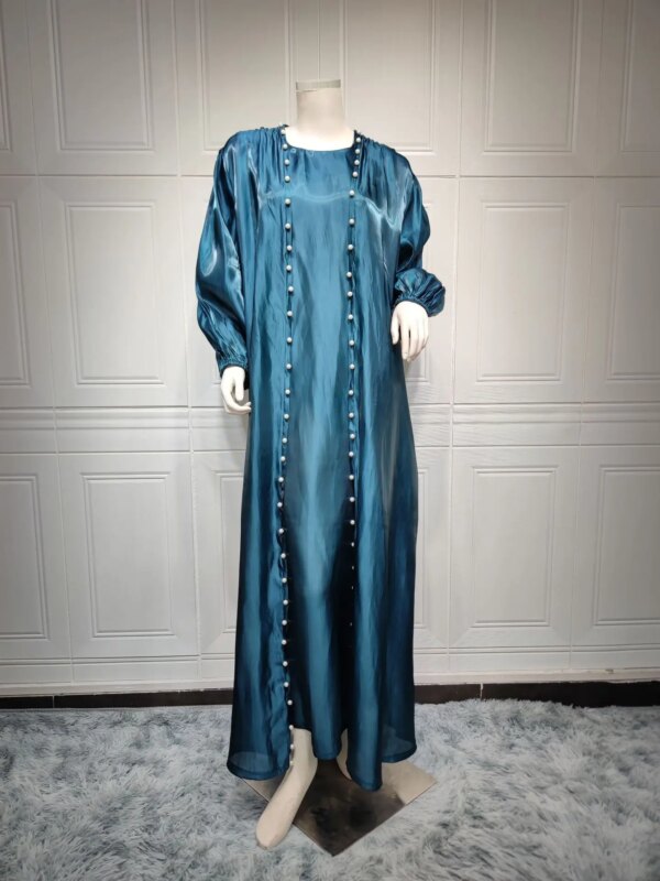 Robe Hijab pour Femme Musulmane, Djellaba, Vêtement Islamique, Ramadan, Eid Mubarak, Abaya Dubaï, Kaftan Arabe