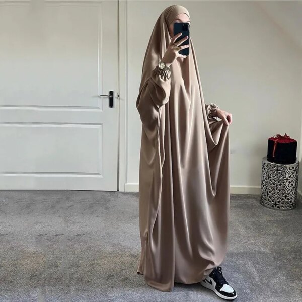 Abaya à Capuche pour Femme, Vêtement de Prière, Jilbab Musulman, Robe Longue, Djellaba, Dubaï, Turquie, Ramadan, Eid