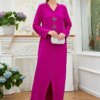 Abaya – Robe Hijab pour femmes, rose, musulmane, dubaï, turc, Islam, arabe, Caftan, Djellaba, robes africaines pour femmes