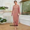 Abaya – Robe Hijab pour femmes, rose, musulmane, dubaï, turc, Islam, arabe, Caftan, Djellaba, robes africaines pour femmes