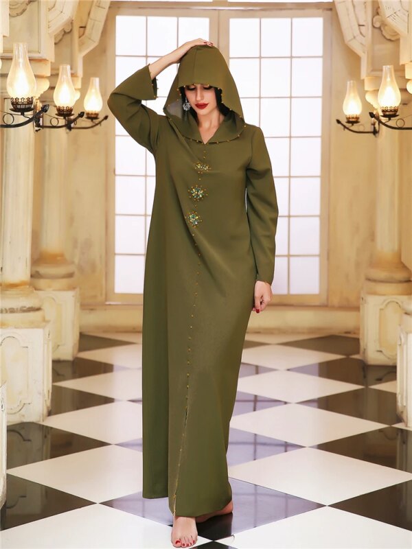 57320-372b9e.jpg Abaya – Robe Hijab pour femmes, rose, musulmane, dubaï, turc, Islam, arabe, Caftan, Djellaba, robes africaines pour femmes