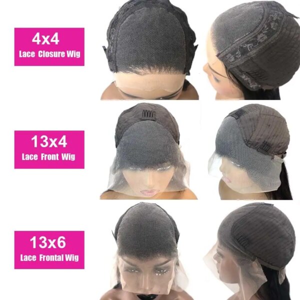 perruque femme Lace Frontal Wig Deep Wave brésilienne Remy