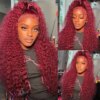 perruque femme Lace Frontal Wig Deep Wave brésilienne Remy