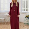 Abaya – Robe Hijab pour femmes, rose, musulmane, dubaï, turc, Islam, arabe, Caftan, Djellaba, robes africaines pour femmes