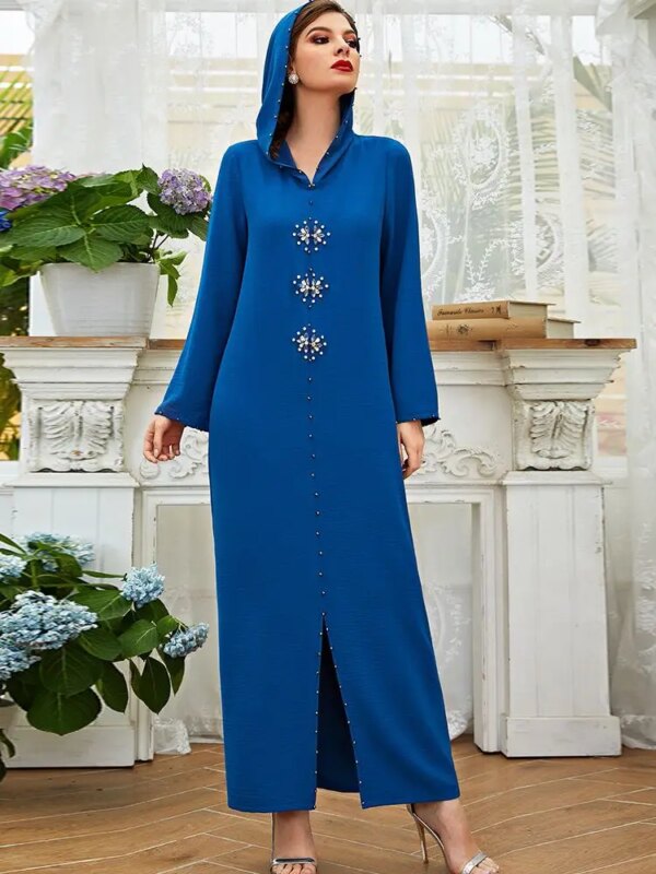 Abaya – Robe Hijab pour femmes, rose, musulmane, dubaï, turc, Islam, arabe, Caftan, Djellaba, robes africaines pour femmes