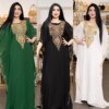 Robe Maxi en Mousseline de Soie pour Femme Musulmane, Kaftan Abaya, Boubou, Djellaba, Tenue Élégante de Dubaï, pour Ramadan