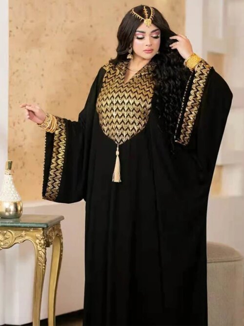 57597-1eb558.jpg Robe musulmane pour femmes Abaya Dubai, ensembles de fête de luxe, Turquie Islam Kaftan, vêtements africains, Ramadan Eid Djellaba, grande taille