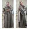 Robe Hijab pour Femme Musulmane, Vêtement de Prière, Abaya Dubaï, Robe Maxi, Islam Modeste, Cyclination, Ellaba Déchirée, Ramadan Jilbab, 1 Pièce