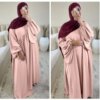 Robe Hijab pour Femme Musulmane, Vêtement de Prière, Abaya Dubaï, Robe Maxi, Islam Modeste, Cyclination, Ellaba Déchirée, Ramadan Jilbab, 1 Pièce