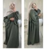 Robe Hijab pour Femme Musulmane, Vêtement de Prière, Abaya Dubaï, Robe Maxi, Islam Modeste, Cyclination, Ellaba Déchirée, Ramadan Jilbab, 1 Pièce