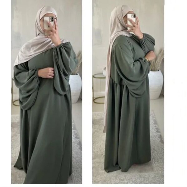 Robe Hijab pour Femme Musulmane, Vêtement de Prière, Abaya Dubaï, Robe Maxi, Islam Modeste, Cyclination, Ellaba Déchirée, Ramadan Jilbab, 1 Pièce