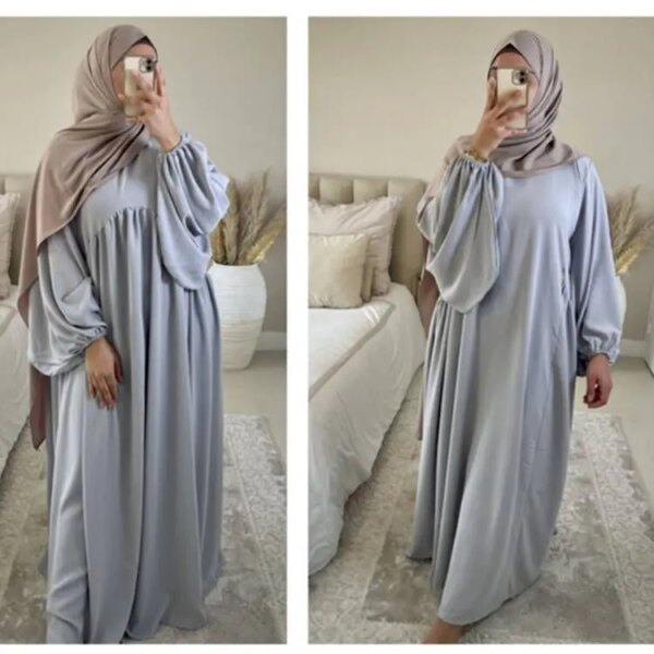 Robe Hijab pour Femme Musulmane, Vêtement de Prière, Abaya Dubaï, Robe Maxi, Islam Modeste, Cyclination, Ellaba Déchirée, Ramadan Jilbab, 1 Pièce