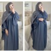 Robe Hijab pour Femme Musulmane, Vêtement de Prière, Abaya Dubaï, Robe Maxi, Islam Modeste, Cyclination, Ellaba Déchirée, Ramadan Jilbab, 1 Pièce