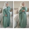 57649-529113.jpg Robe Hijab pour Femme Musulmane, Vêtement de Prière, Abaya Dubaï, Robe Maxi, Islam Modeste, Cyclination, Ellaba Déchirée, Ramadan Jilbab, 1 Pièce
