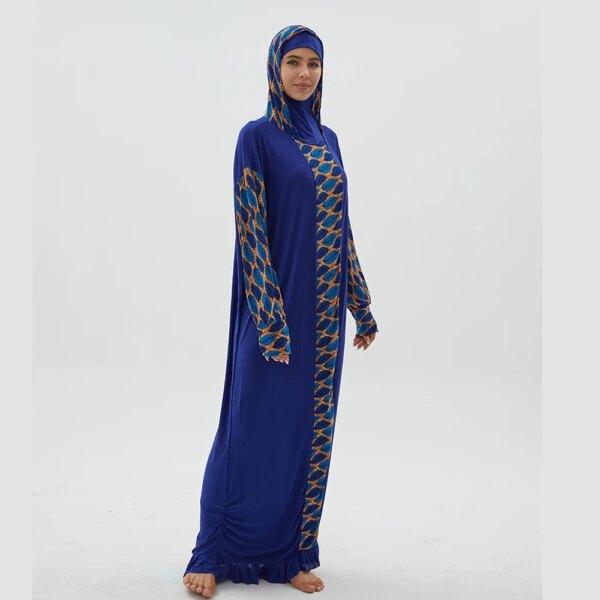 Abaya à Capuche pour Femme Musulmane, Robe Hijab, Kaftan, Djellaba de Prière, Vêtements Islamiques, Longue tiens imar Arabie Saoudite, Turban, Grande Taille, 1 Pièce