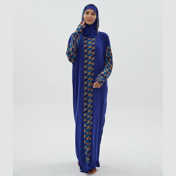 Abaya à Capuche pour Femme Musulmane, Robe Hijab, Kaftan, Djellaba de Prière, Vêtements Islamiques, Longue tiens imar Arabie Saoudite, Turban, Grande Taille, 1 Pièce