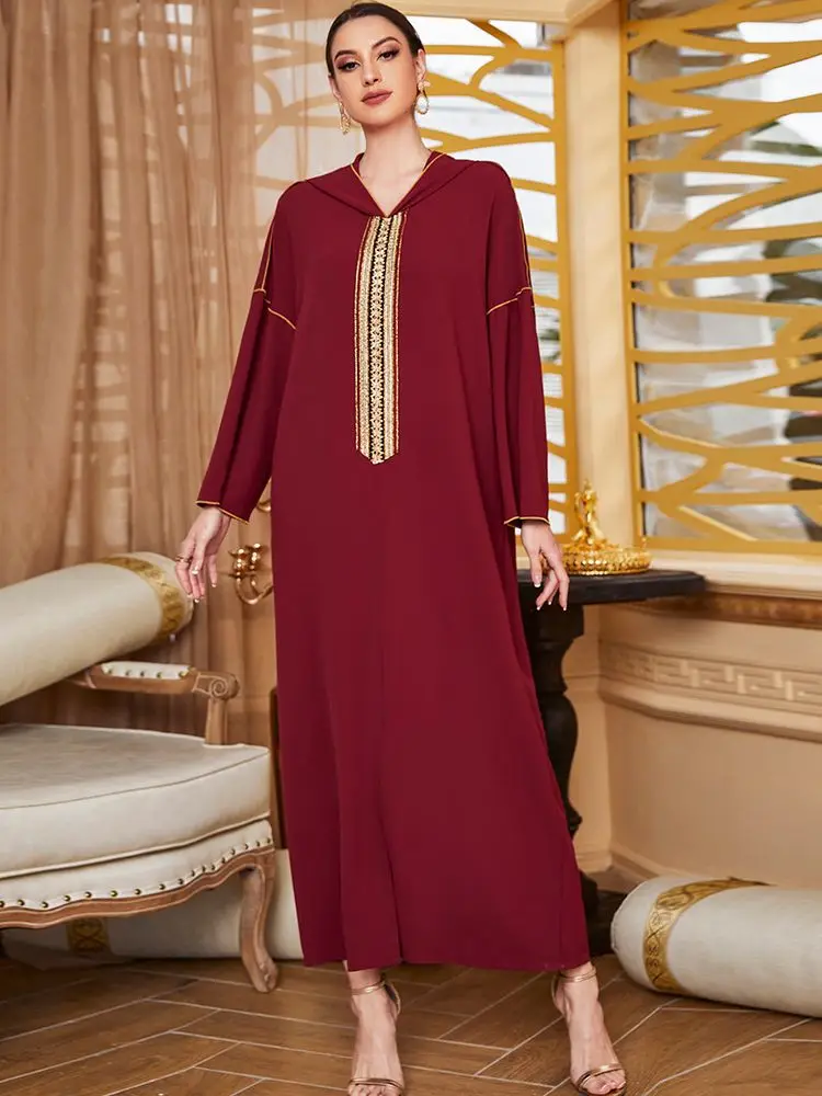 57670-bb3772.jpg Abaya à Capuche pour Femme Musulmane, Robe Hijab, Kaftan, Djellaba de Prière, Vêtements Islamiques, Longue tiens imar Arabie Saoudite, Turban, Grande Taille, 1 Pièce