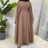 Abaya-Robe Longue avec Ceinture pour Femme Musulmane, Vêtement Africain, Djellaba, Dubaï