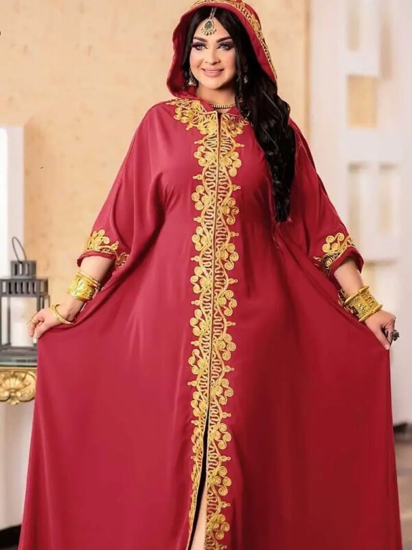 Abaya-Robe africaine à capuche pour femme, caftan musulman, Dubaï, Abayas, Robe de soirée de luxe, Robe élégante, Boubou, Djellaba féminine