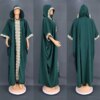 Abaya-Robe africaine à capuche pour femme, caftan musulman, Dubaï, Abayas, Robe de soirée de luxe, Robe élégante, Boubou, Djellaba féminine