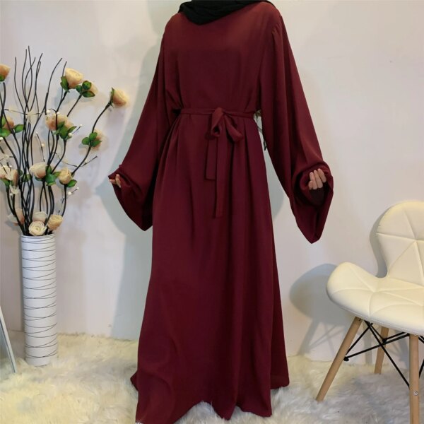 57779-577df3.jpg Abaya-Robe Longue avec Ceinture pour Femme Musulmane, Vêtement Africain, Djellaba, Dubaï