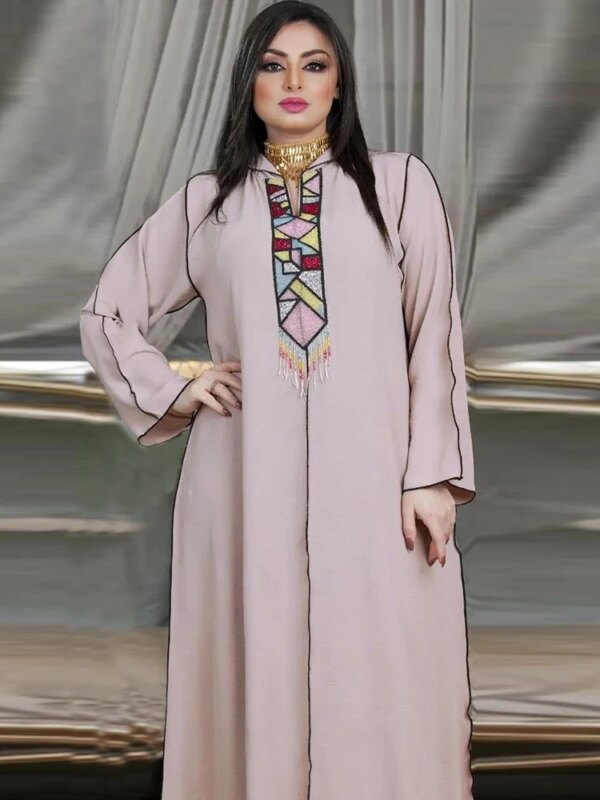Abayas – robe à capuche pour femmes, manches longues, Maxi, strass, perlée, Caftan, Marocain, turquie, nouvelle collection 2022, haute qualité