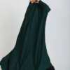 Robe de prière une pièce pour femmes musulmanes, Jilbab, Abaya à capuche, Manches smocks, Vêtements islamiques, Dubaï, Arabie saoudite, Robe noire, Modestie turque