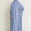 Robe de prière une pièce pour femmes musulmanes, Jilbab, Abaya à capuche, Manches smocks, Vêtements islamiques, Dubaï, Arabie saoudite, Robe noire, Modestie turque