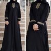 Abayat musulman pour femmes, style ethnique, imprimé, couleur unie, robe décontractée, stérilie du Moyen-Orient
