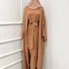 Ensemble 3 pièces pour femmes musulmanes, Abaya, Dubaï, Islam, Turquie, Bangladesh, Hijab, Robe modeste, Kaftans pour femmes