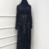Ensemble 3 pièces pour femmes musulmanes, Abaya, Dubaï, Islam, Turquie, Bangladesh, Hijab, Robe modeste, Kaftans pour femmes