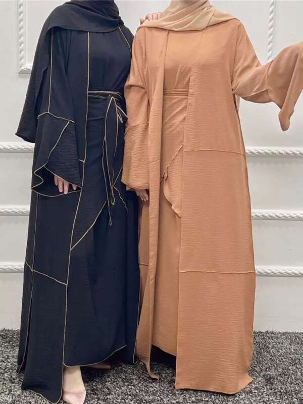 Ensemble 3 pièces pour femmes musulmanes, Abaya, Dubaï, Islam, Turquie, Bangladesh, Hijab, Robe modeste, Kaftans pour femmes