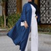 Abaya-Robe longue pour femmes musulmanes, vêtement de printemps, marocain, indien, dubaï, arabe, imprimé, Turquie, Eid, kaftan éducatif