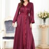 Abaya-Robe longue brodée pour femme musulmane, caftan marocain, Islam, Turquie, Arabe, Dubaï, ixde l'Aïd